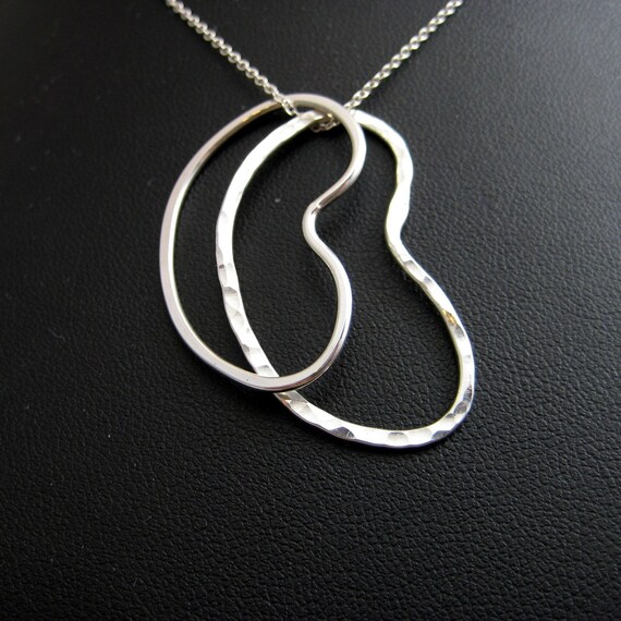 PKD Awareness Double Kidney Pendant Necklace in Argentium Sterling Silver
