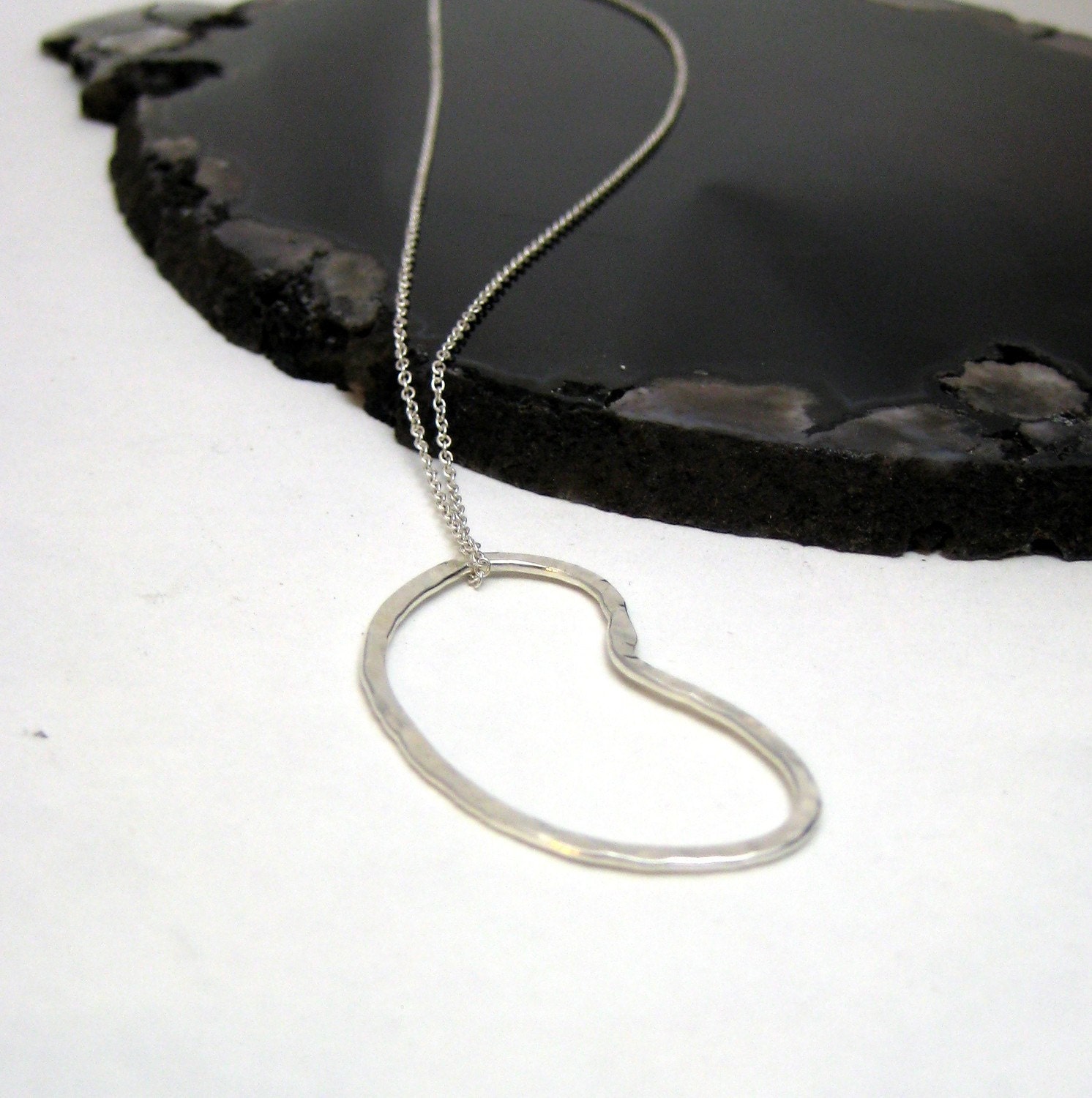 PKD Awareness Single Kidney Pendant in Argentium Sterling Silver