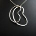 PKD Awareness Double Kidney Pendant Necklace in Argentium Sterling Silver