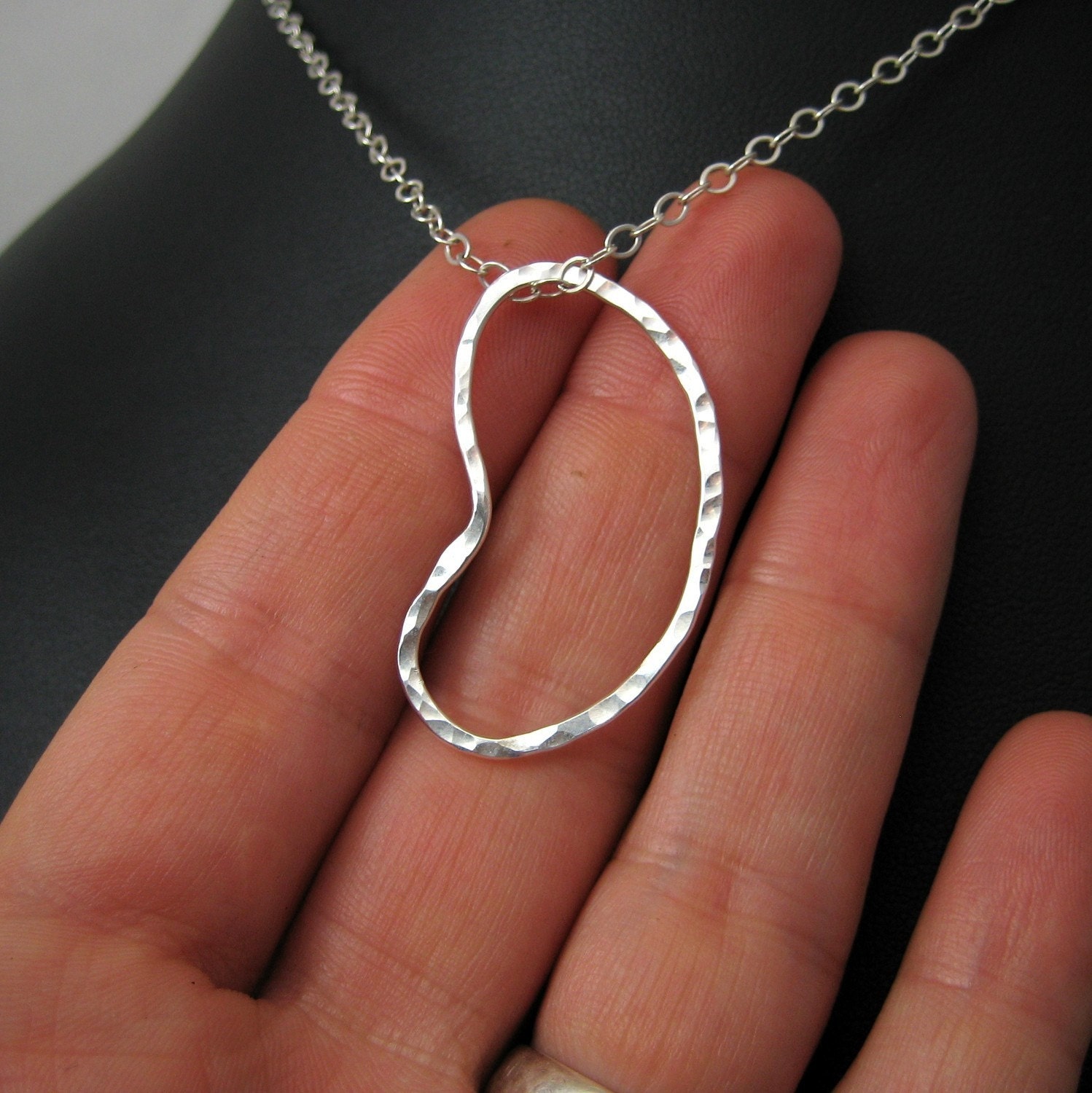 PKD Awareness Double Kidney Pendant Necklace in Argentium Sterling Silver