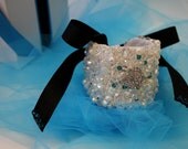 Hand Beaded Wedding or Special Event Bracelet Cuff with Pearls and Crystals--Made to Order