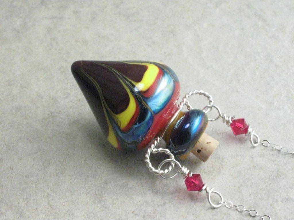 Sale --- Lampwork Poison Bottle Necklace