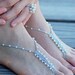 Barefoot Sandals - WEDDING PACKAGE FOR 10 - Foot Jewelry Slave Anklet Toe Ring Thongs Beach Destination Soleless Crochet