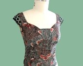 Butterfly Garden Fitted Cotton Top