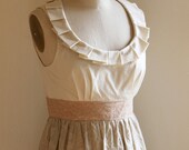 Flowers and Cream Pleated Collar Dress, 1 More Available, Made-To-Measure