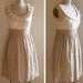 Flowers and Cream Pleated Collar Dress