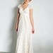 Ivory Lace Wedding Gown with Cap Sleeves, Made to Order