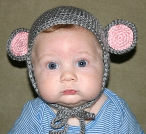 Grey Mouse Hat Crochet Pattern