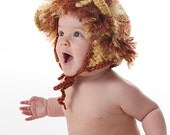 LION Ear Flap Hat Crochet PATTERN      NEW Design by HipChickCrochet