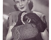 The Cylinder Bag  - 1940s Vintage Crochet Hiawatha Handbag Pattern Digitally Restored PDF