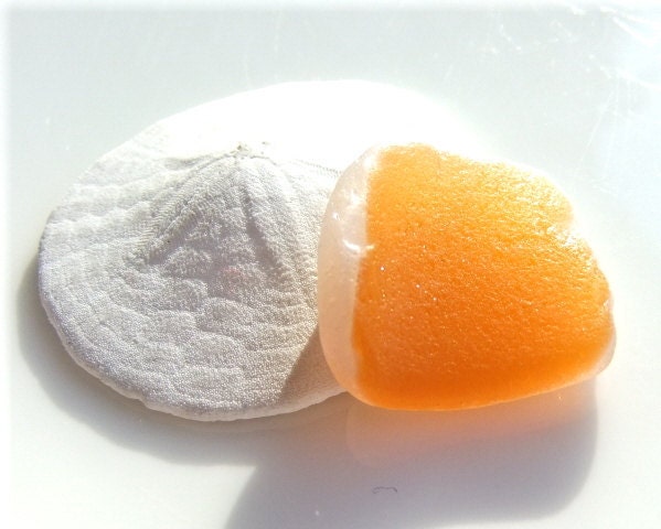 Extremely RARE Orange Flash Sea glass supplies for jewelry.  orange beach gem