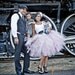 Womens Small Shabby Chic Pink Cocktail Length Tutu Perfect for Weddings and Portraits