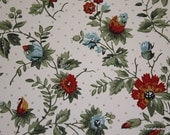 1940's Vintage Wallpaper small floral deep red and dark greens