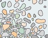 rocks art print 11x14: Hammonasset beach