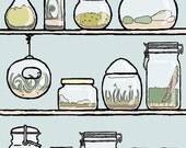 terrarium art print: collector of worlds