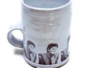 Handmade Michael Jackson Mug with white glaze