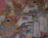 Carousel Blur Horse Fine Art Oil Pastel Painting by Nebraska Artist Kim Loberg WHOA Team