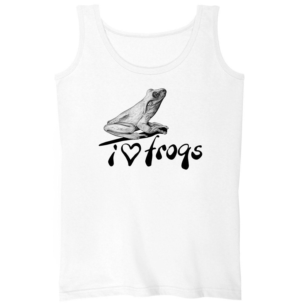 Frog Lover - I Heart Frogs Art Women's Loose Fit Tank Top Small - XL