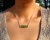 Simple Peridot Crystal Necklace Buy 3 Get 1 Free