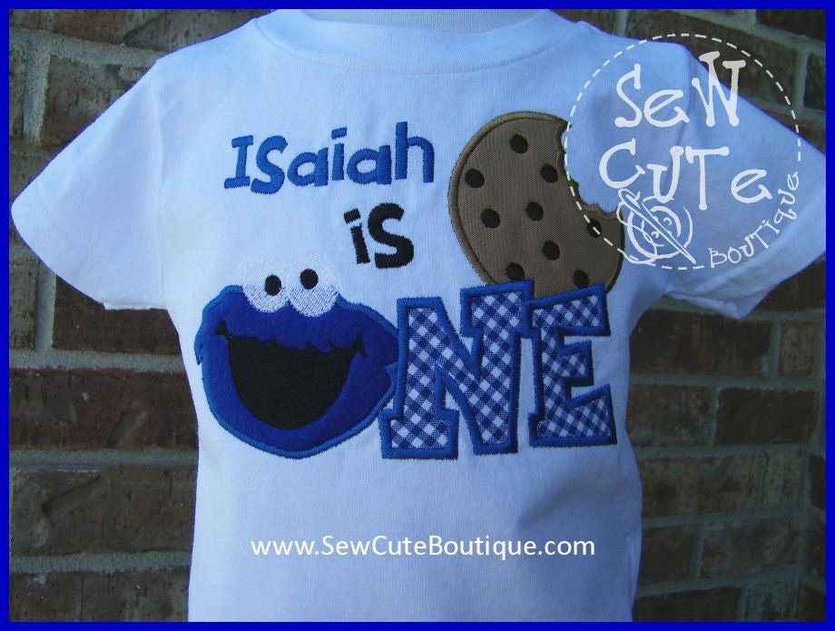 Custom Cookie Monster Birthday Shirt