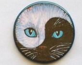 KITTY CAT FACE YIN YANG Talisman Amulet Witch Wicca OOAK