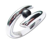 14k White Gold Black Diamond Engagement Wedding Band Ring Rings Jewelry Jewellery SSR-600