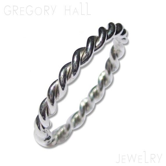 14K White Gold Wedding Band Engagement Stacking Ring Rings Jewelry Jewellery SSR-524