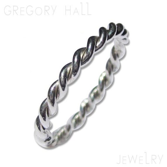 14K White Gold Wedding Band Engagement Stacking Ring Rings Jewelry Jewellery SSR-524