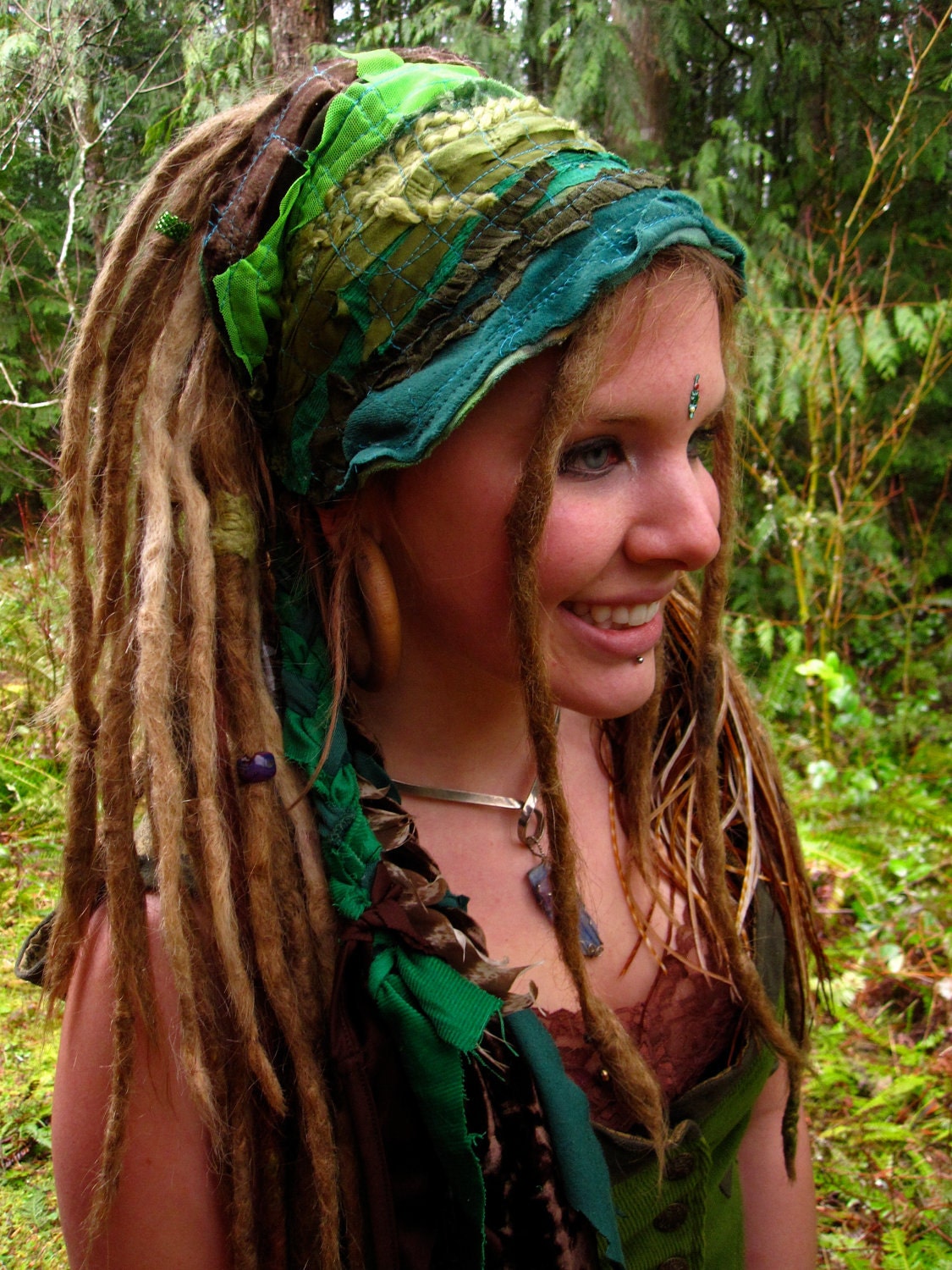 Headband Dread Wrap  The OriginaL InterStellar Headband-- CUSTOM maDe FOR YoU-- Intergalactic Apparel FesTivaL CloThinG