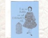Charlotte Bronte  Jane Eyre card by Yardia - Victorian, I am no bird