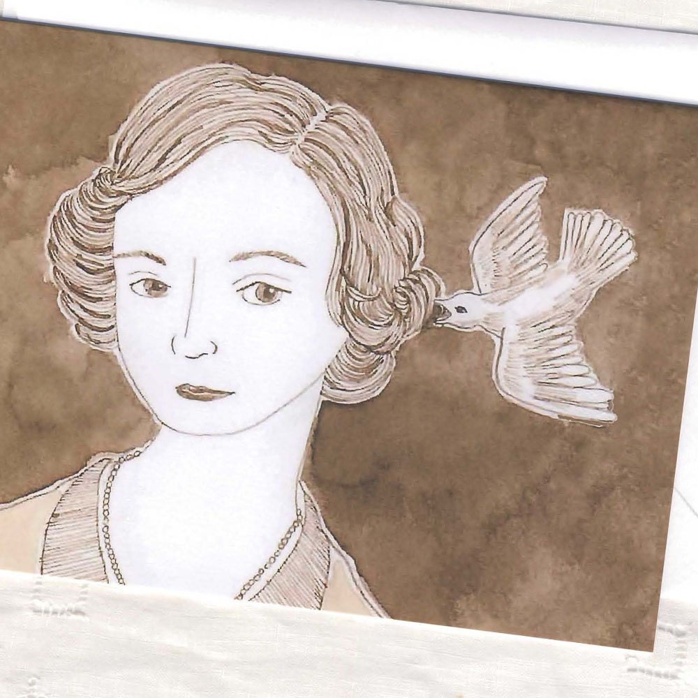 Downton Abbey card, Edwardian inspired, Lady Edith
