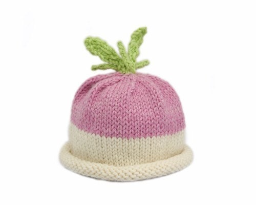 Rutabaga  Baby Hat - 3-6 Months - Snuggly Wool - Made-to-Order - This Item Featured at Parenting.com
