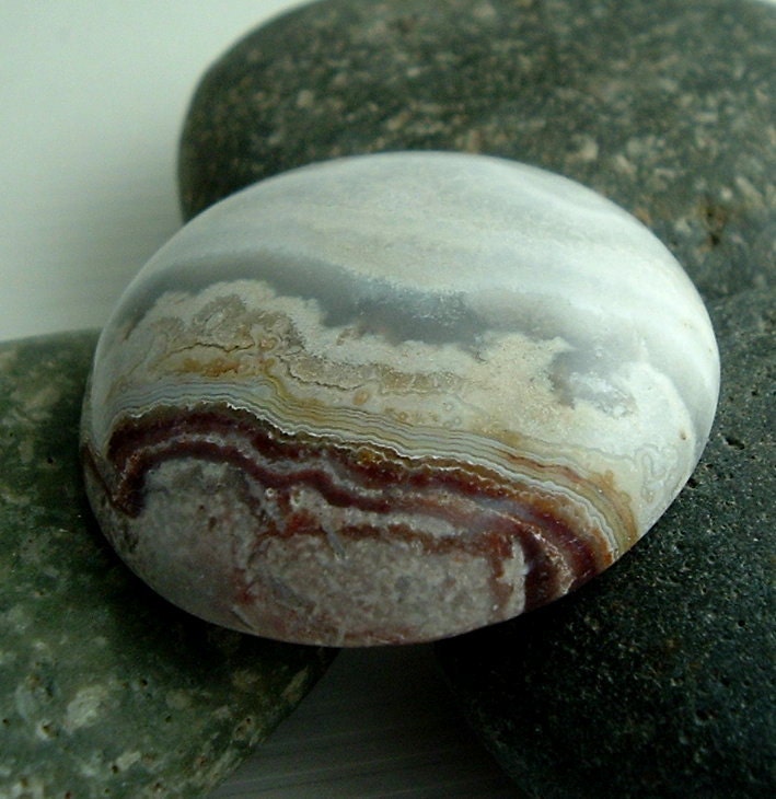 Grey Lace Agate Cabochon