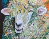 The Woolie  Archival Quality Print from my original acrylic painting Large Size