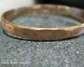 Rustic Ring. 14K Rose Gold Wedding Ring. 2mm. Rugged, Rustic, Distressed. Engraved.