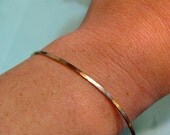 14k gold hammered bangle