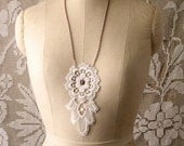 lace necklace- ANTIGONE- long necklace- downton abbey inspired - eco - earth day