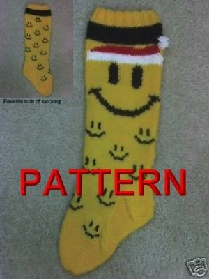 Have A Nice Day Christmas Stocking Knitting Pattern