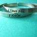 Star Wars Bracelets - Set of 2 Han & Leia Cuffs - His and Hers - I love you - I know
