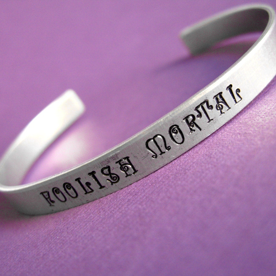 Haunted Mansion Bracelet: Foolish Mortal -Halloween Cuff Bracelet Disneyland