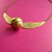 Harry Potter Snitch Necklace Locket Golden Snitch: I open at the close - in brass