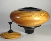 Lidded Bowl Vessel Woodturned Satinwood