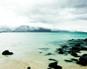 Ocean photography - Beach photography aqua blue sea shore water nautical decor photography coastal wall art mountain rain 8x10 - Sea of Love