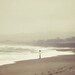 Beach Photography - Ocean Photography - pale brown beach tan decor woman neutral landscape photograph sand 8x10 - Listening to the waves