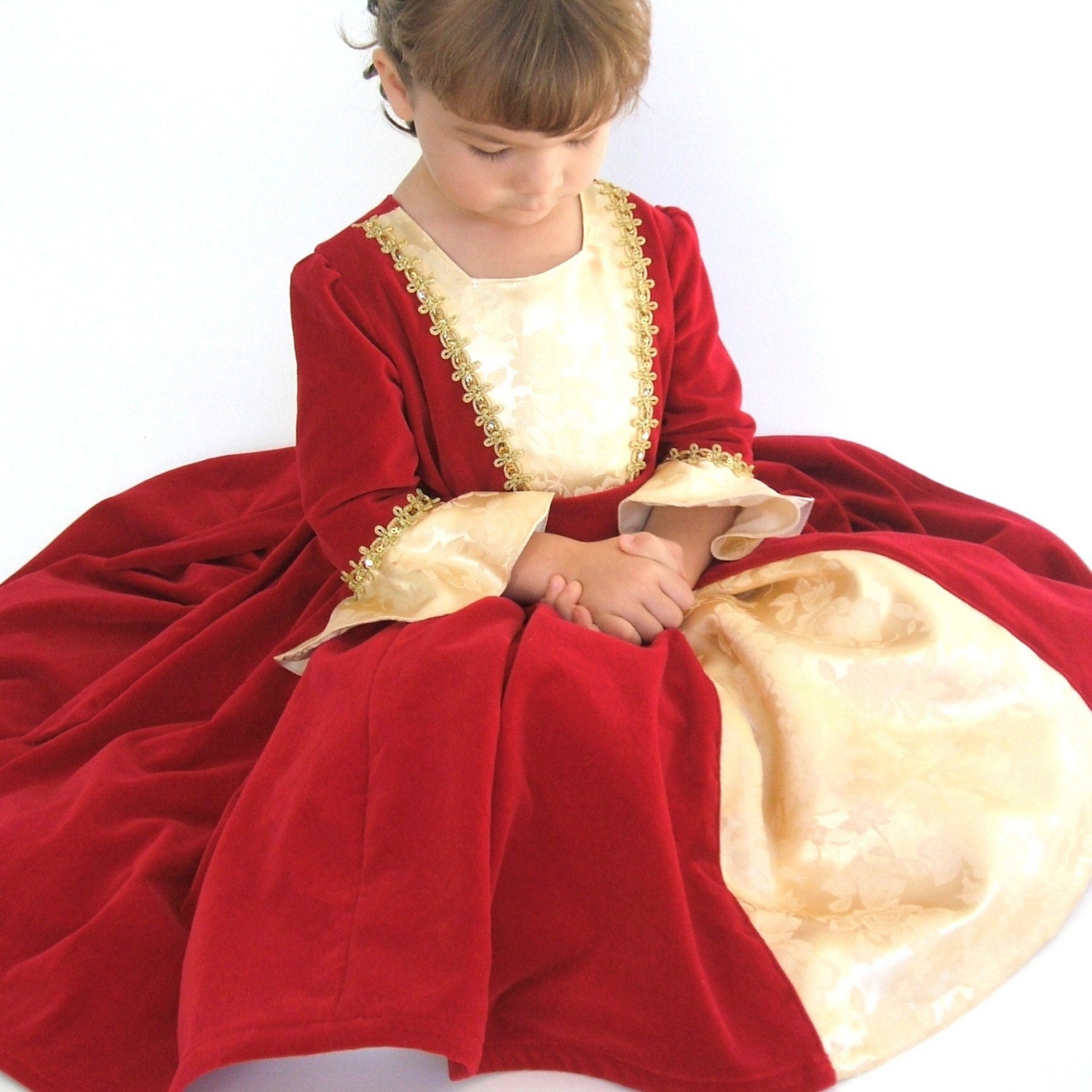 Belle red velvet Christmas dress for the ultimate Beauty and the Beast fan