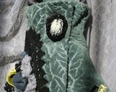 sea and cameos  corset purse ooak