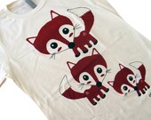 FOX Shirt - Cute Red Foxes T-Shirt - Available in Ladies sizes S, M, L, XL