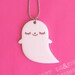 Ghost Necklace - Sleepy Phantom Acrylic Charm with Chain
