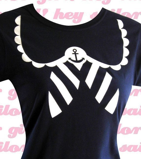 Sailor Shirt - Nautical Anchor NAVY T-Shirt - Choose from 1X or 2X