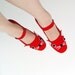 Red Cat Shoes - Kitty Face Mary Janes - Ladies Size 10
